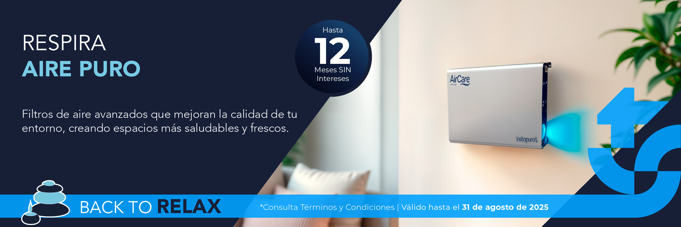 Back to Relax agosto 2025 - Filtros de aire con hasta 12 meses sin intereses - TotalSpa