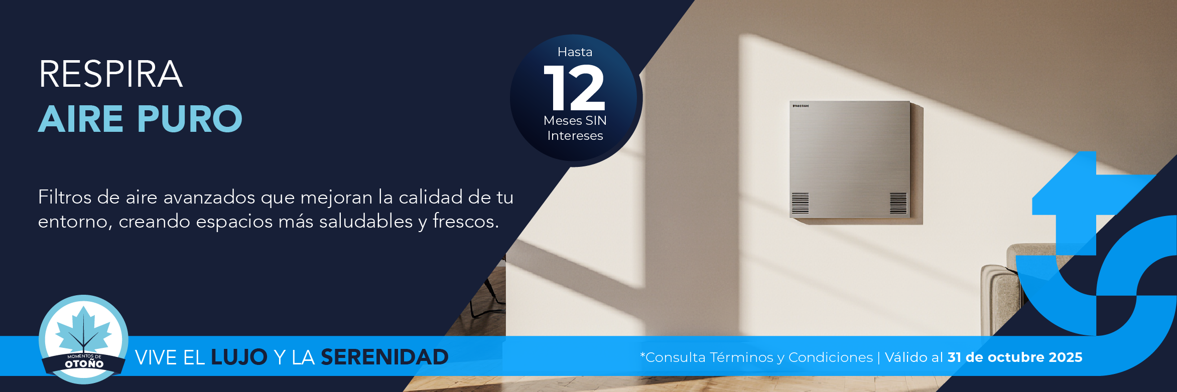 Filtros de aire TotalSpa con hasta 12 MSI en campaña Momentos de Otoño para mejorar la calidad de tu hogar