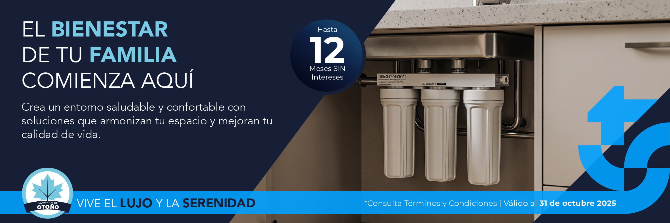Filtros de agua TotalSpa con hasta 12 MSI en campaña Momentos de Otoño para disfrutar de agua pura y segura