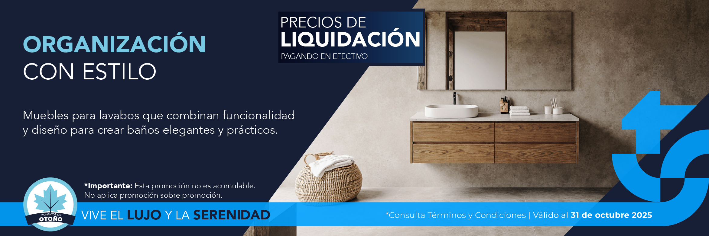 Muebles de baño en liquidación TotalSpa con precios especiales de otoño para renovar tu espacio con diseño y calidad