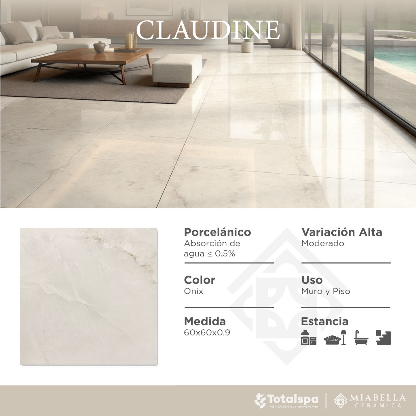 Porcelánicos 60x60 Claudine