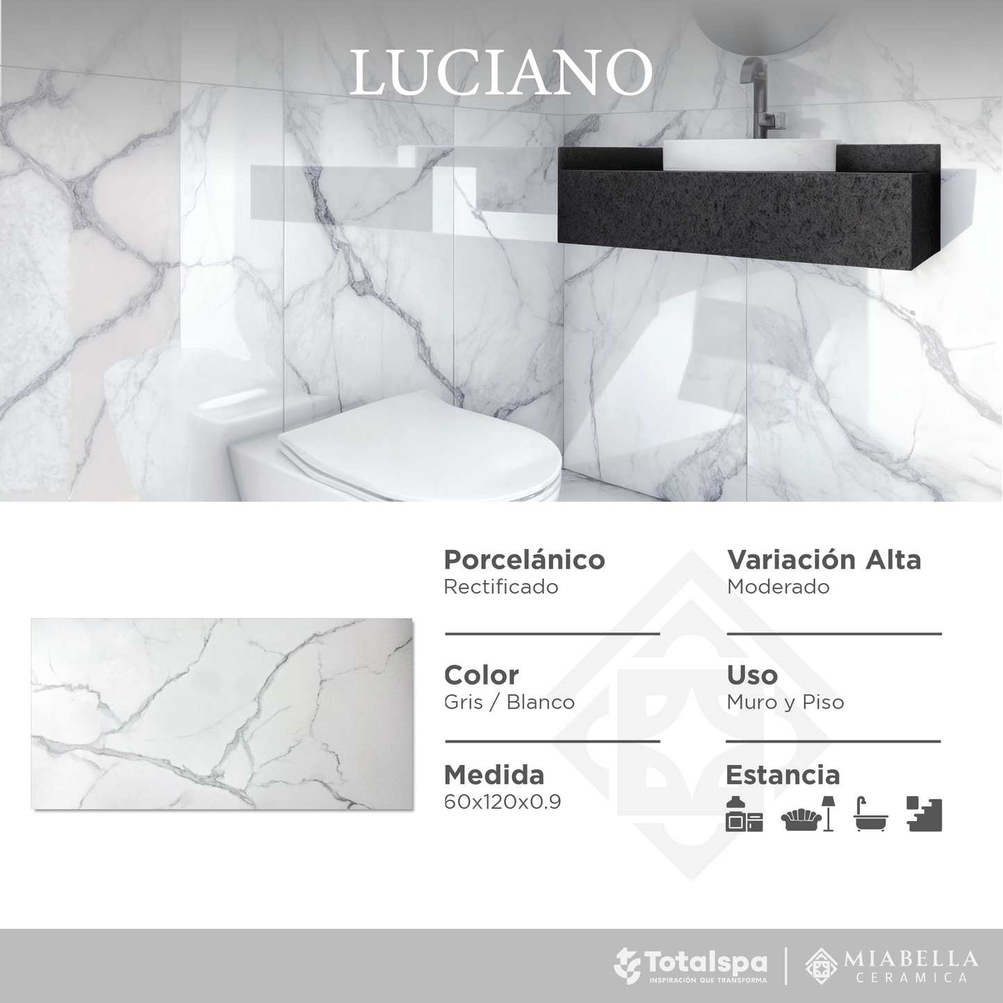 Porcelánicos 60x120 Luciano