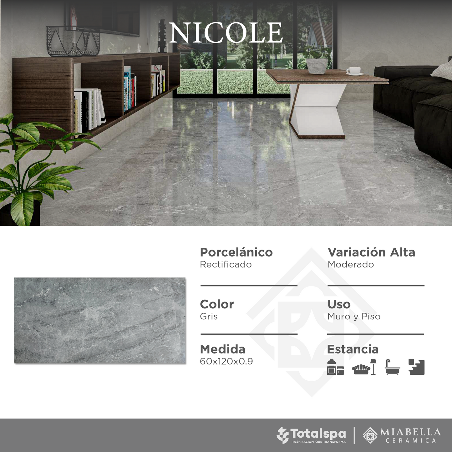 Porcelánicos 60x120 Nicole