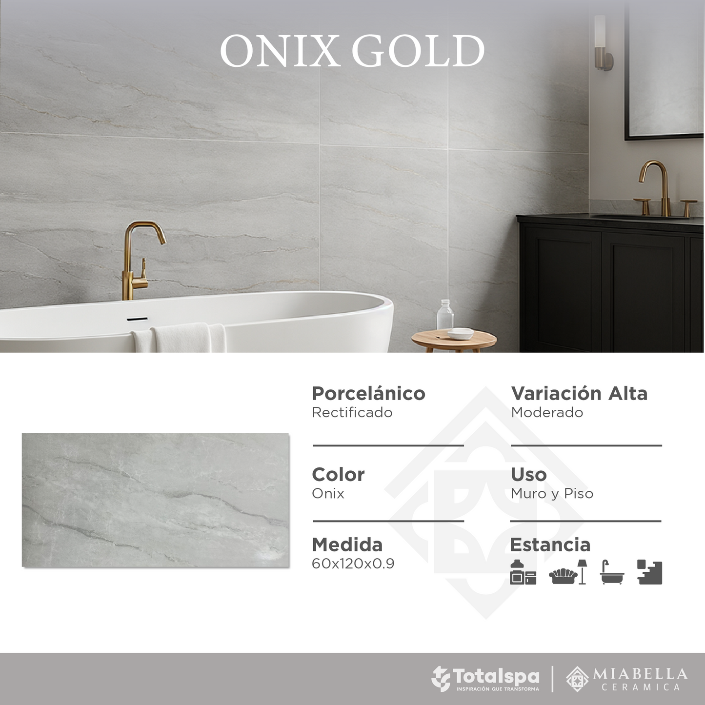 Porcelánicos 60x120 Onix Gold