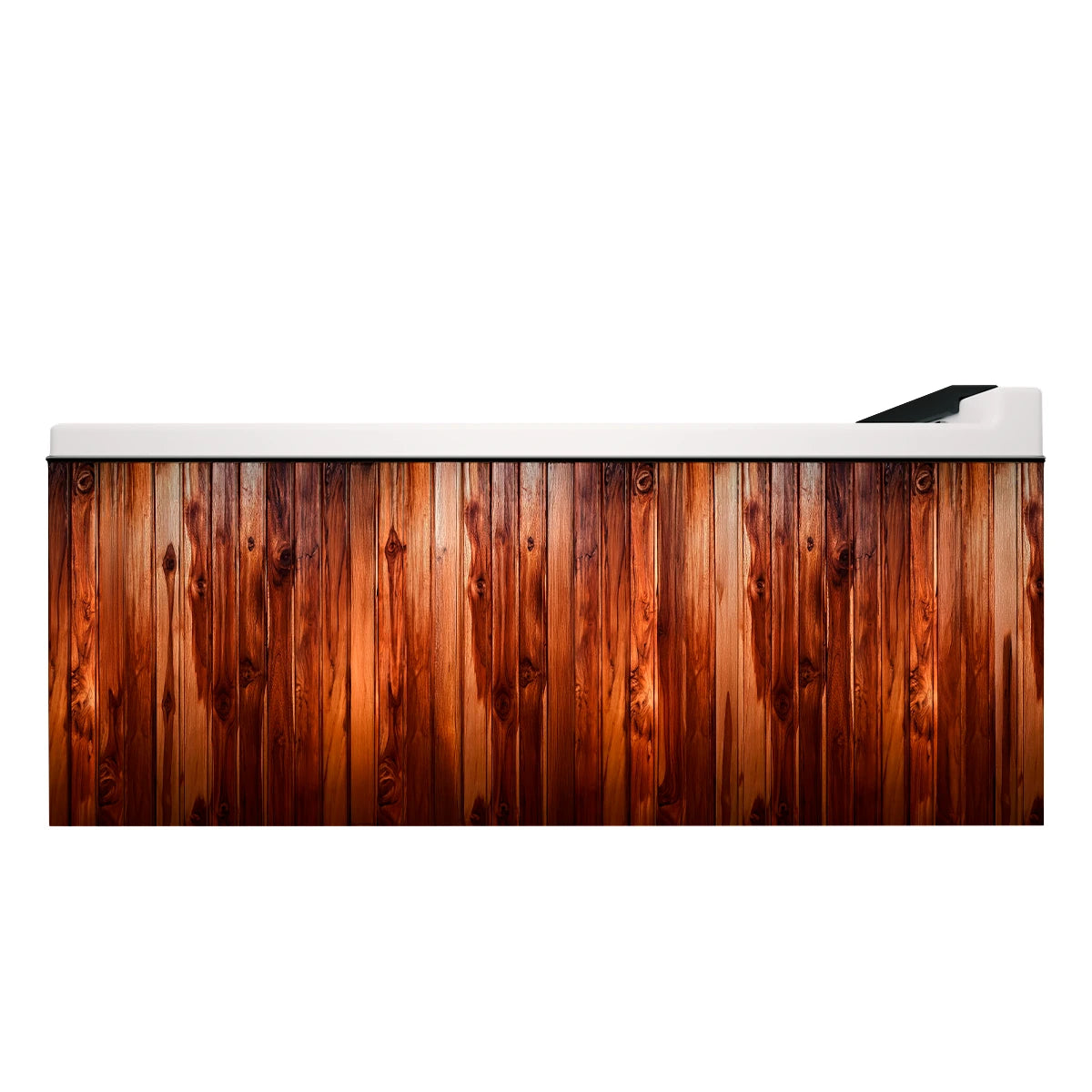 Perfil lateral del jacuzzi spa Dual Falls con zonas independientes de contraste