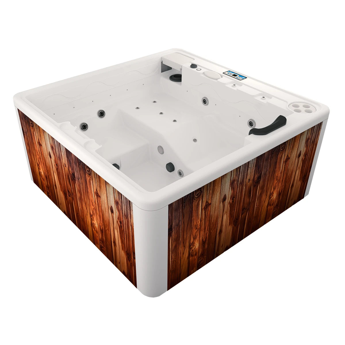 jacuzzi spa DUBAI para 3 adultos y 1 niño, diseño compacto con hidromasaje exterior, ideal para jardín, terraza o rooftop en espacios residenciales