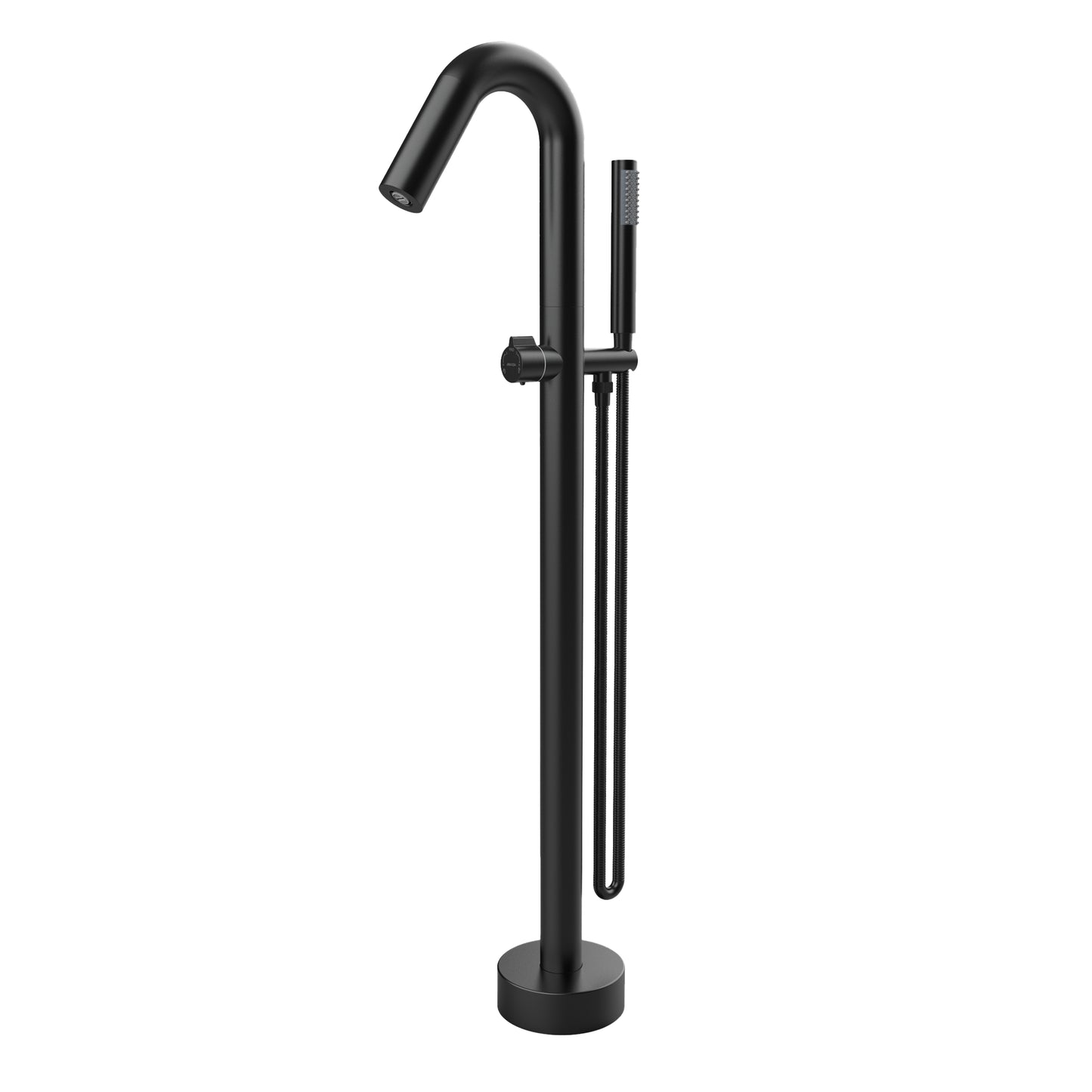 Llave de pedestal T-003 Aquaspa™ con ducha de mano | Grifería minimalista para tina freestanding