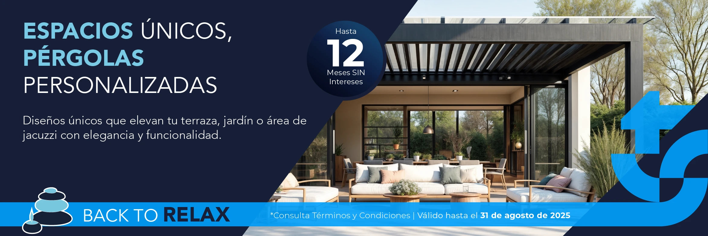 Back to Relax agosto 2025 - Pérgolas para exterior con hasta 12 meses sin intereses - TotalSpa