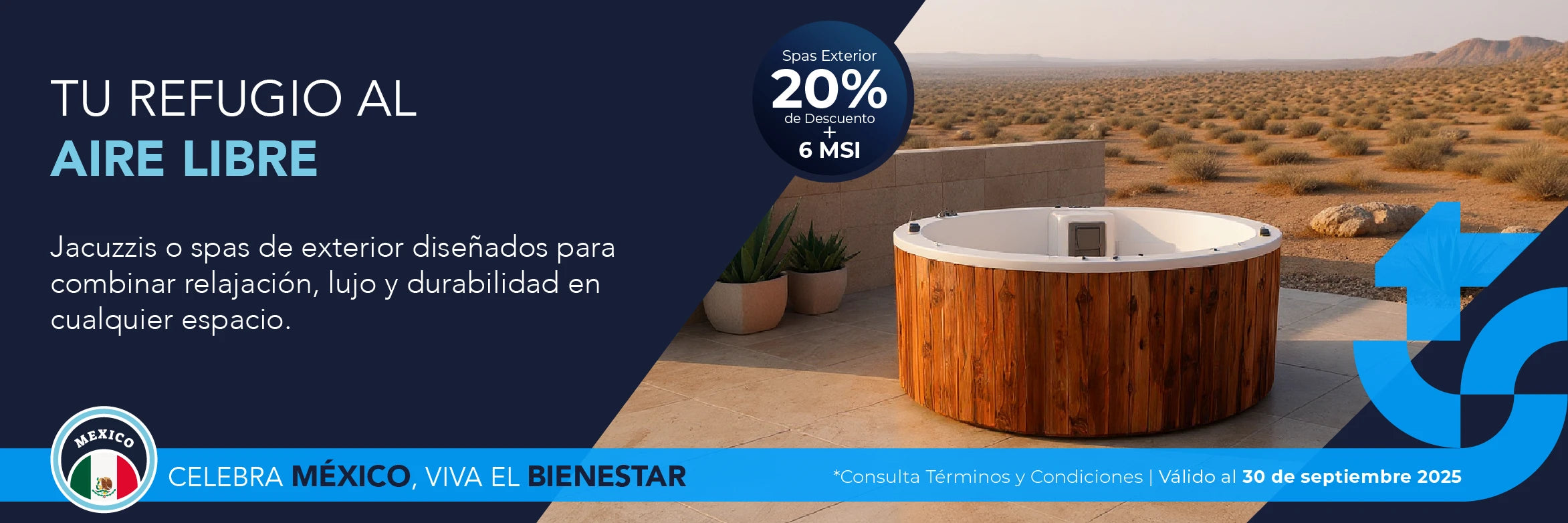 spa, jacuzzi promoción septiembre 20% de descuento más 6 meses sin intereses - Totalspa