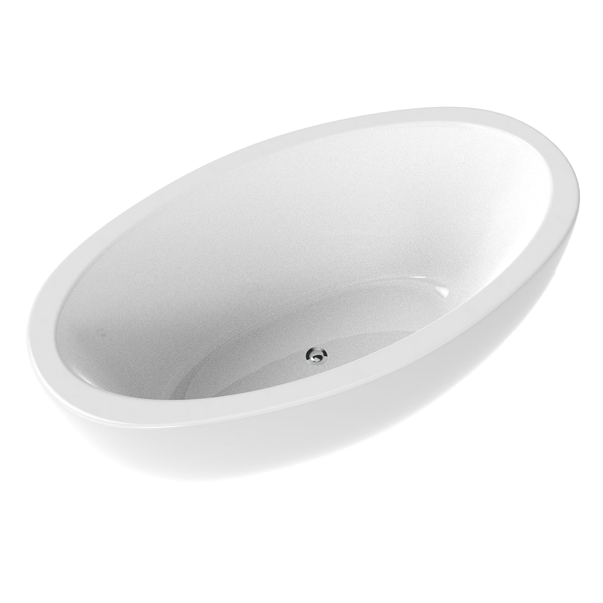 tina freestanding color blanco del modelo 100-06 sin hidromasaje, forma envolvente