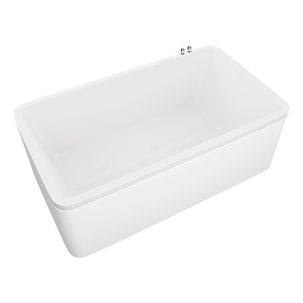 Variante sin sistema de hidromasaje del modelo 100-01, con acabado blanco brillante