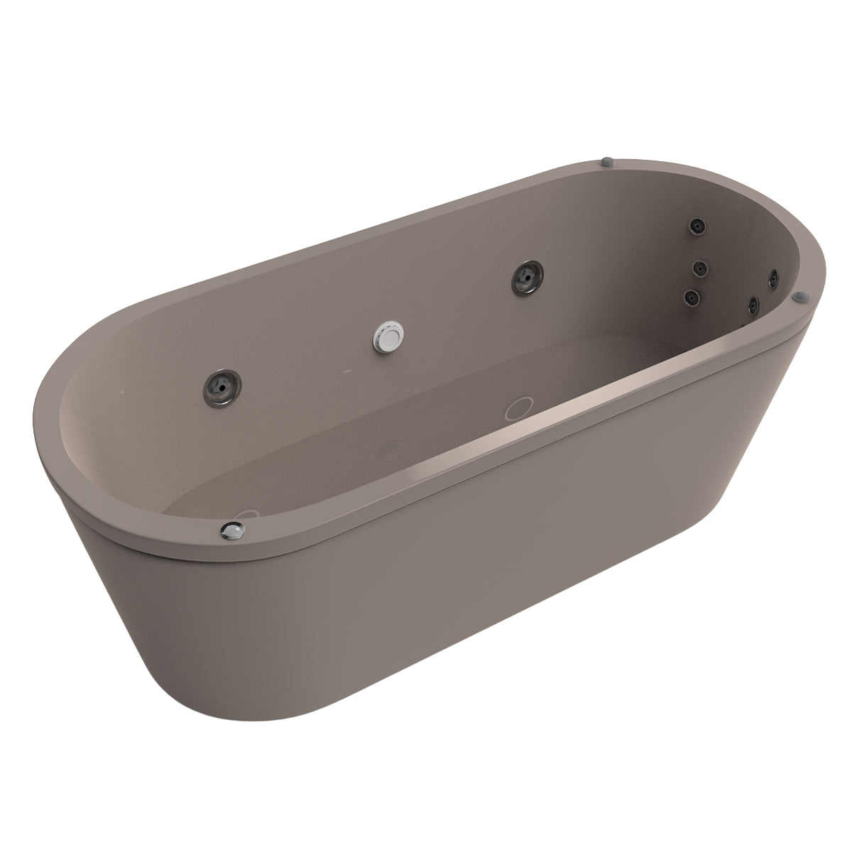 Tina 90-01 con sistema de hidromasaje y faldón arena, ideal para confort y diseño