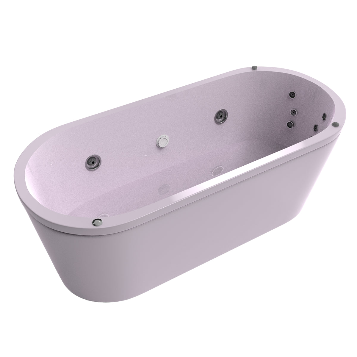 Tina 90-01 con sistema de hidromasaje y faldón rosa claro, ideal para confort y diseño