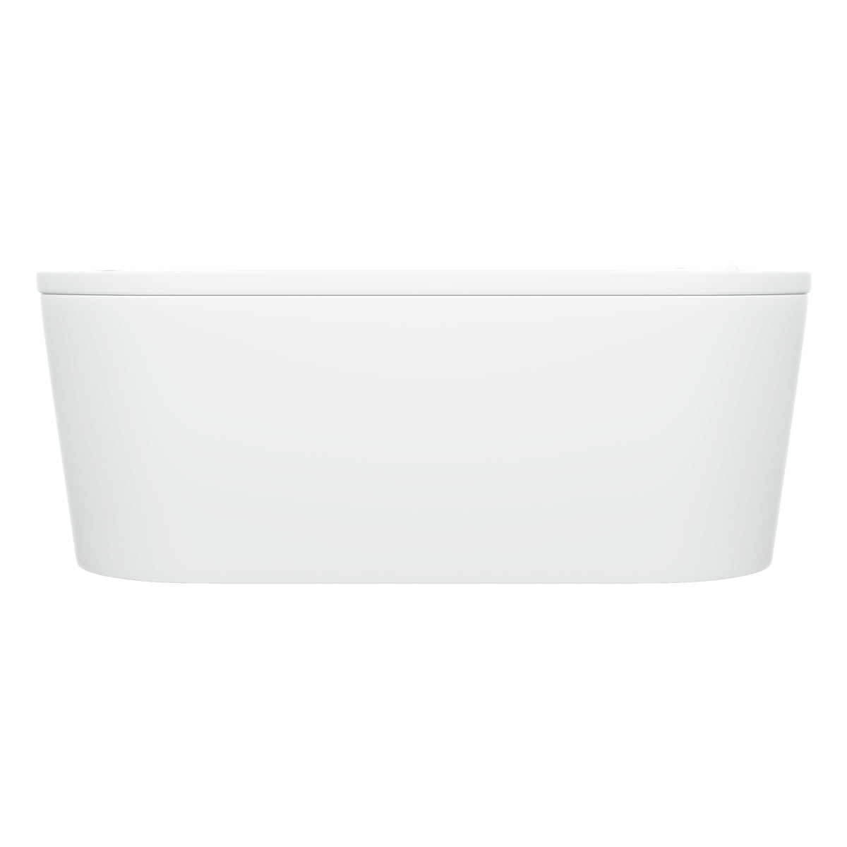 Vista lateral de la tina 90-01 con faldón blanco, ideal para baños modernos