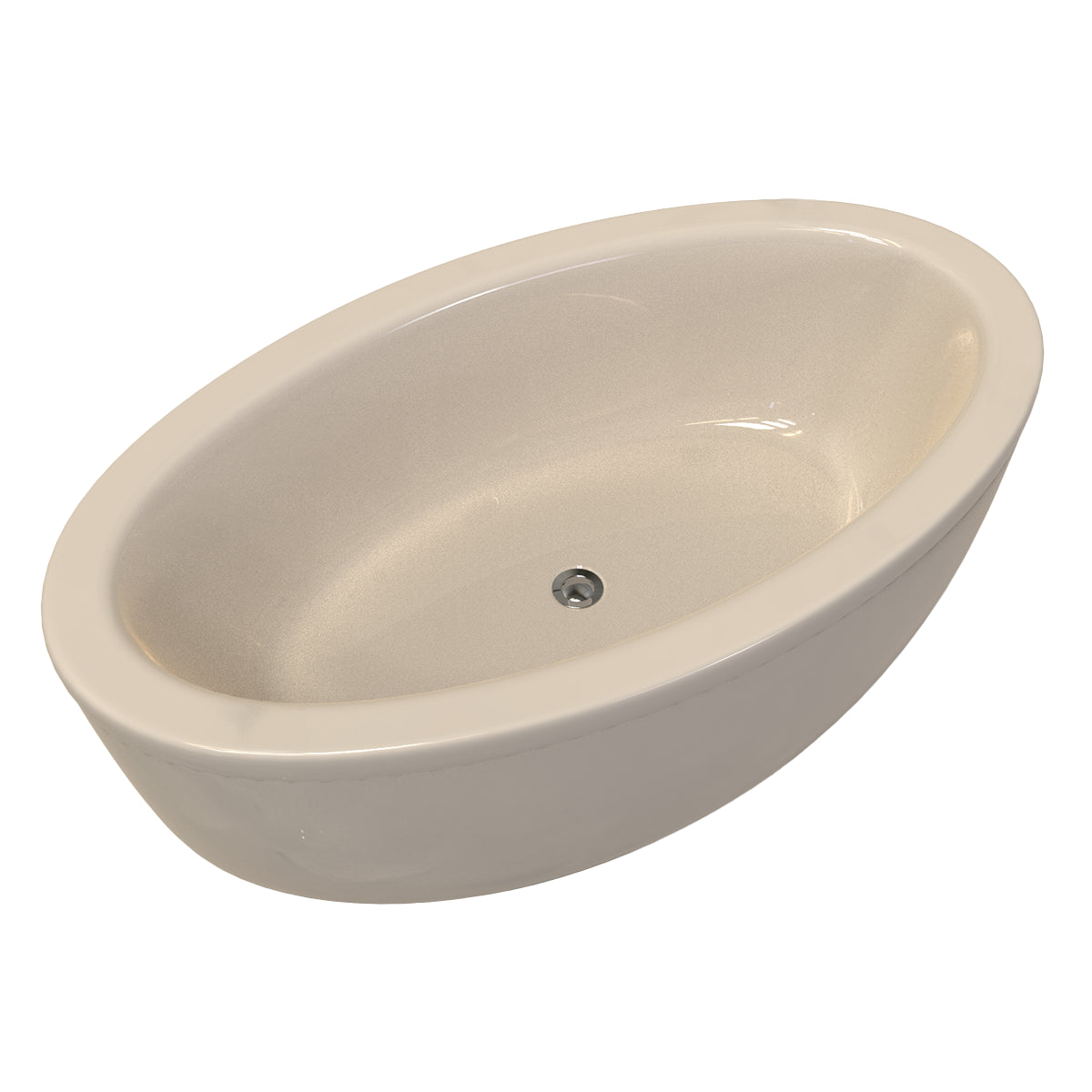 Tina color beige nuevo del modelo Dreams sin hidromasaje, estilo sencillo para tina freestanding