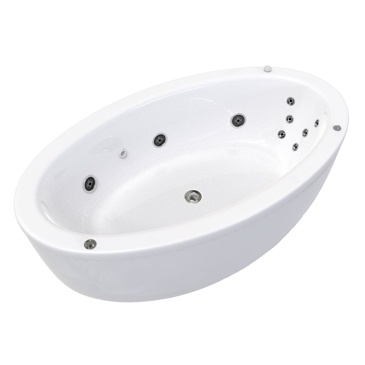 Tina color blanco del modelo Dreams con hidromasaje, estilo moderno para tina freestanding