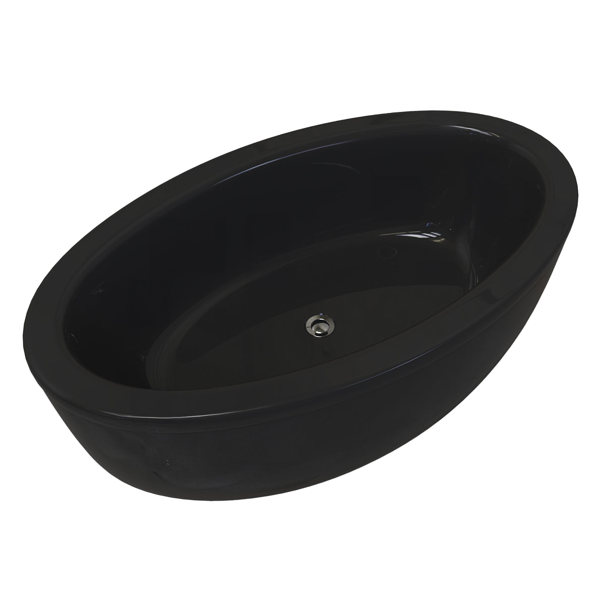 Tina color negro del modelo Dreams sin hidromasaje, estilo sencillo para tina freestanding