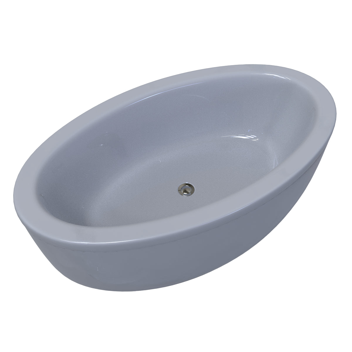 Tina color platino del modelo Dreams sin hidromasaje, estilo sencillo para tina freestanding