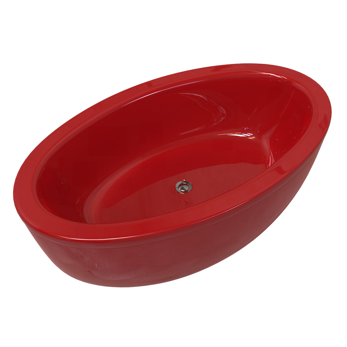 Tina color rojo cereza del modelo Dreams sin hidromasaje, estilo sencillo para tina freestanding