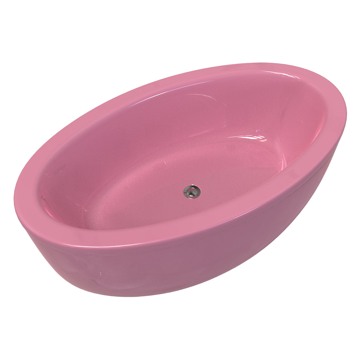 Tina color rosa fresa del modelo Dreams sin hidromasaje, estilo sencillo para tina freestanding