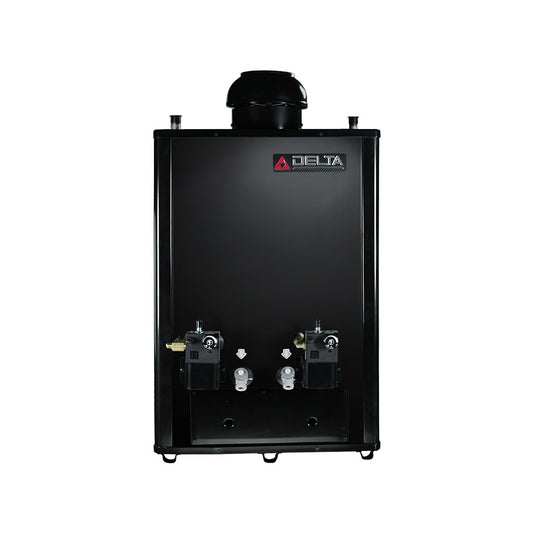 Calentador de agua de rápida recuperación de paso a gas DELTA® 02 PLUS cap. 18 L/minuto.