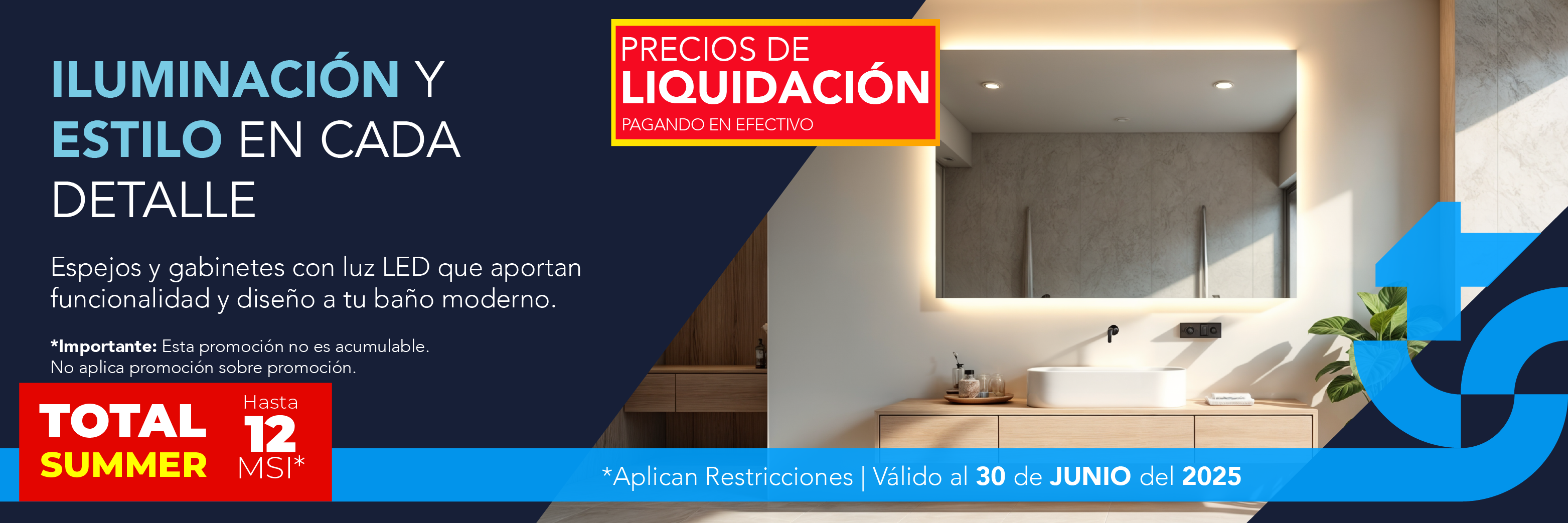 Espejos con Luz LED y Gabinetes de Baño