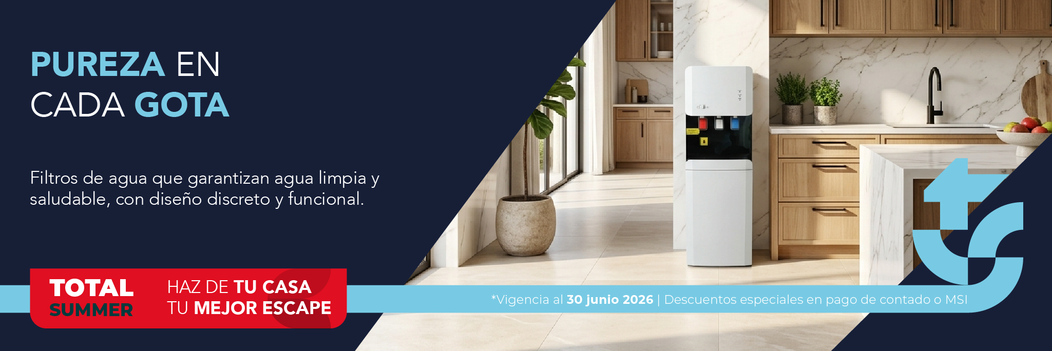 Filtros de agua y dispensadores para baño y cocina, pureza y bienestar. Mayo 2026 TotalSpa.