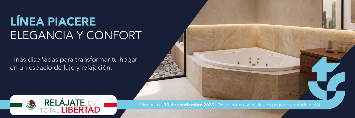 Tinas de baño dobles y sencillas Línea Piacere TotalSpa