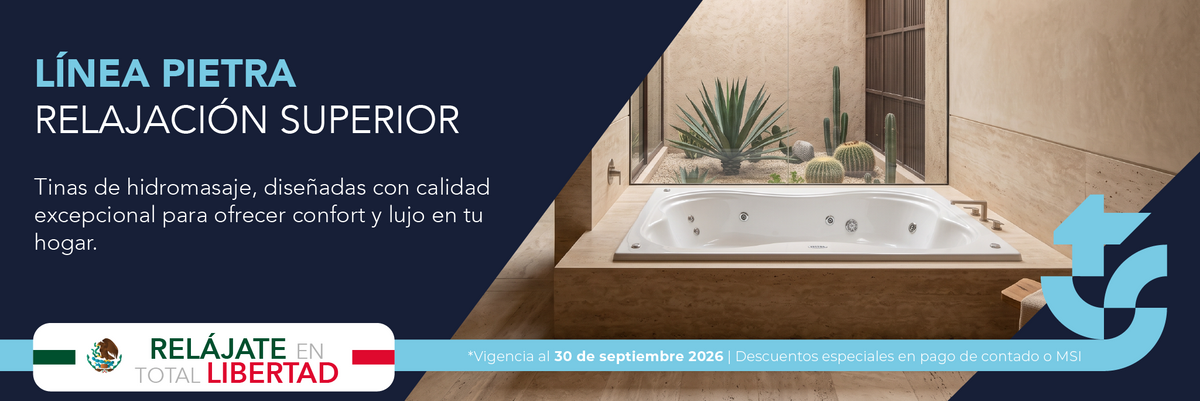 Tinas de baño premium con hidromasaje Línea Pietra TotalSpa