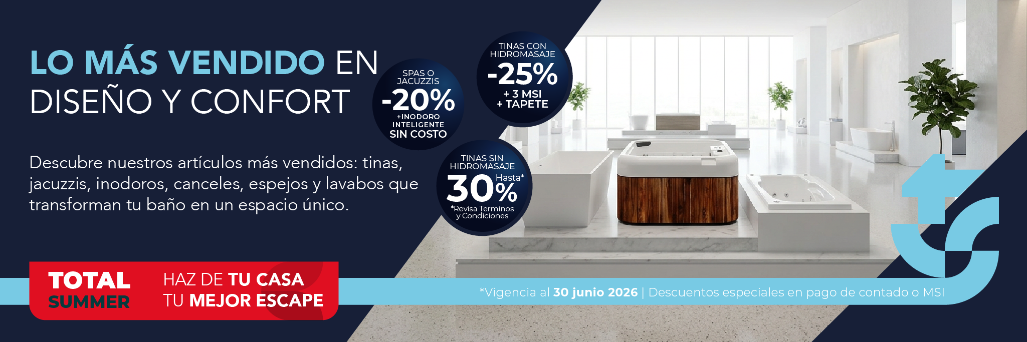 Lo más vendido en TotalSpa: tinas, spas y productos de baño de lujo diseñados para renovar espacios wellness con confort y estilo.