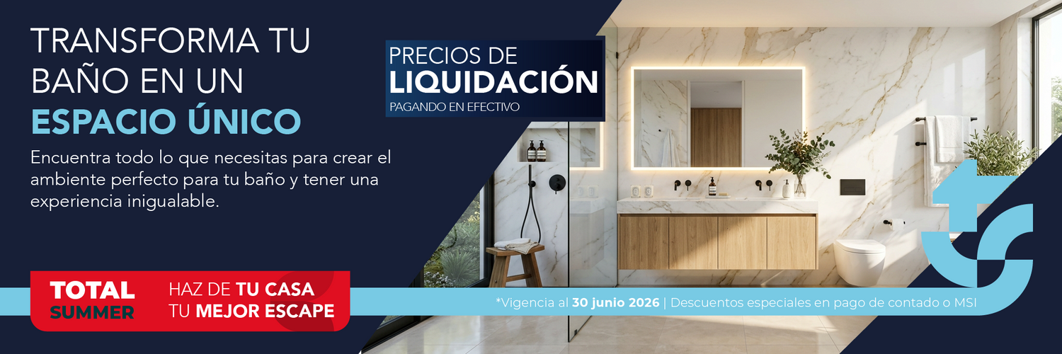Productos para baño TotalSpa con diseño funcional, elegancia contemporánea y soluciones prácticas para renovar baños con estilo.
