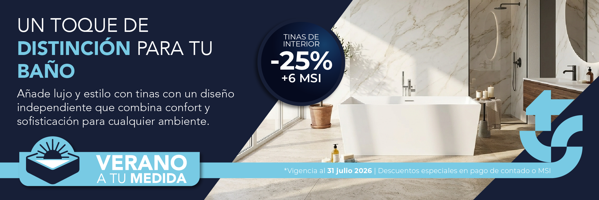 Tina freestanding TotalSpa con diseño moderno, ergonomía confortable y materiales de alta calidad para renovar baños elegantes.
