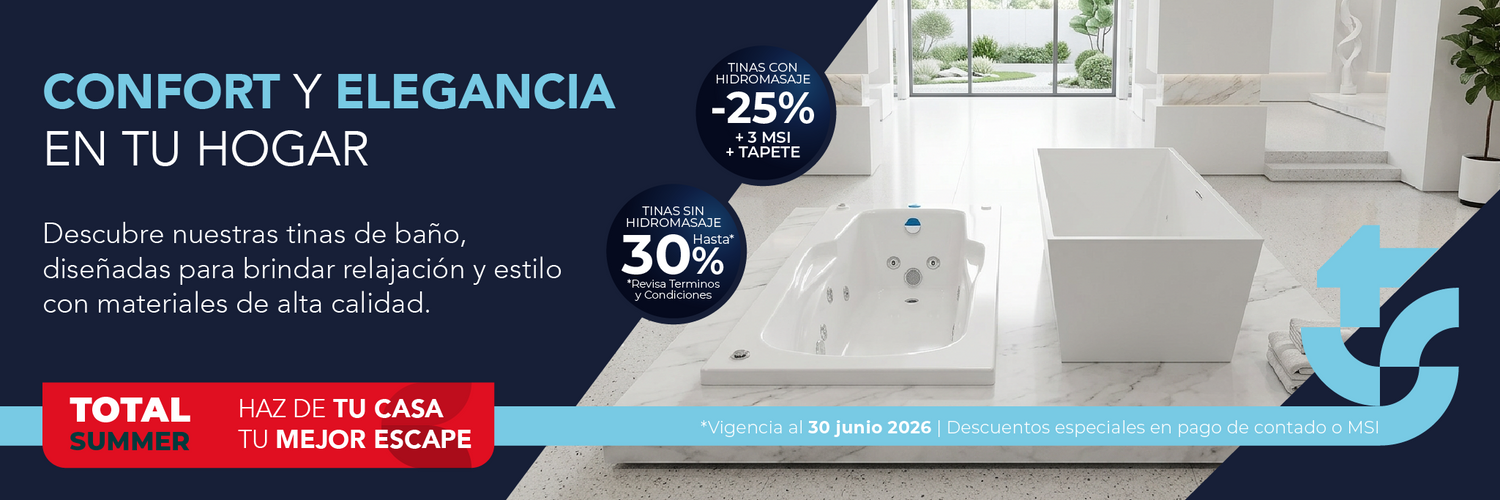Tinas de interior TotalSpa con hidromasaje, diseño de lujo y confort excepcional para transformar tu baño en un espacio de bienestar.