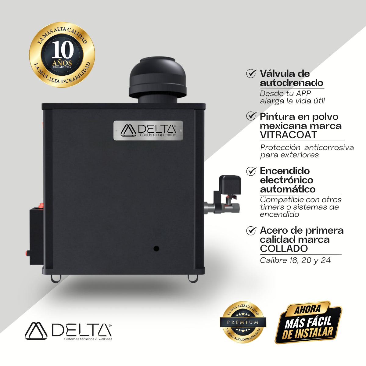 Generador de Vapor DELTA V5 | Para Cuartos de Vapor de hasta 5 m³