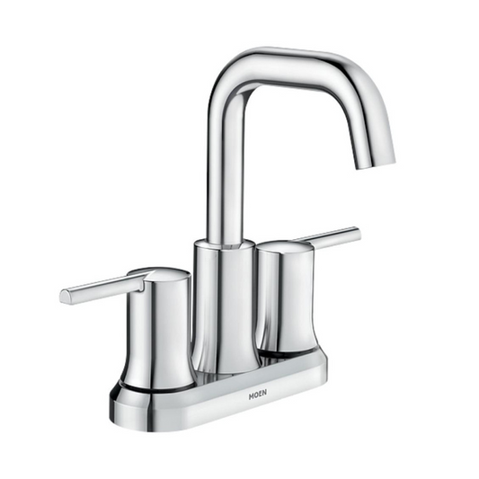 Arlys - Llave De Arco Alto Para Baño Con Dos Manerales Con Acabado En Cromo