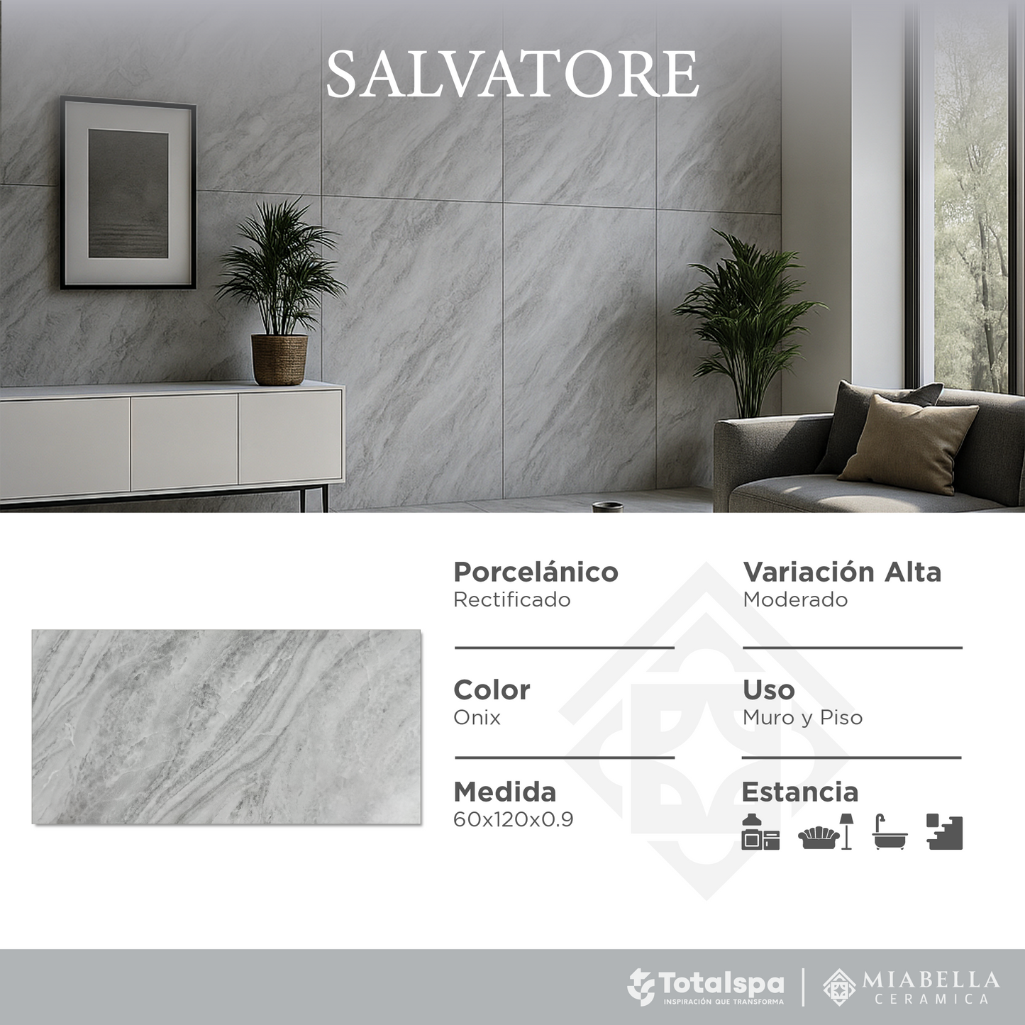 Porcelánicos 60x120 Salvatore (Pulido)
