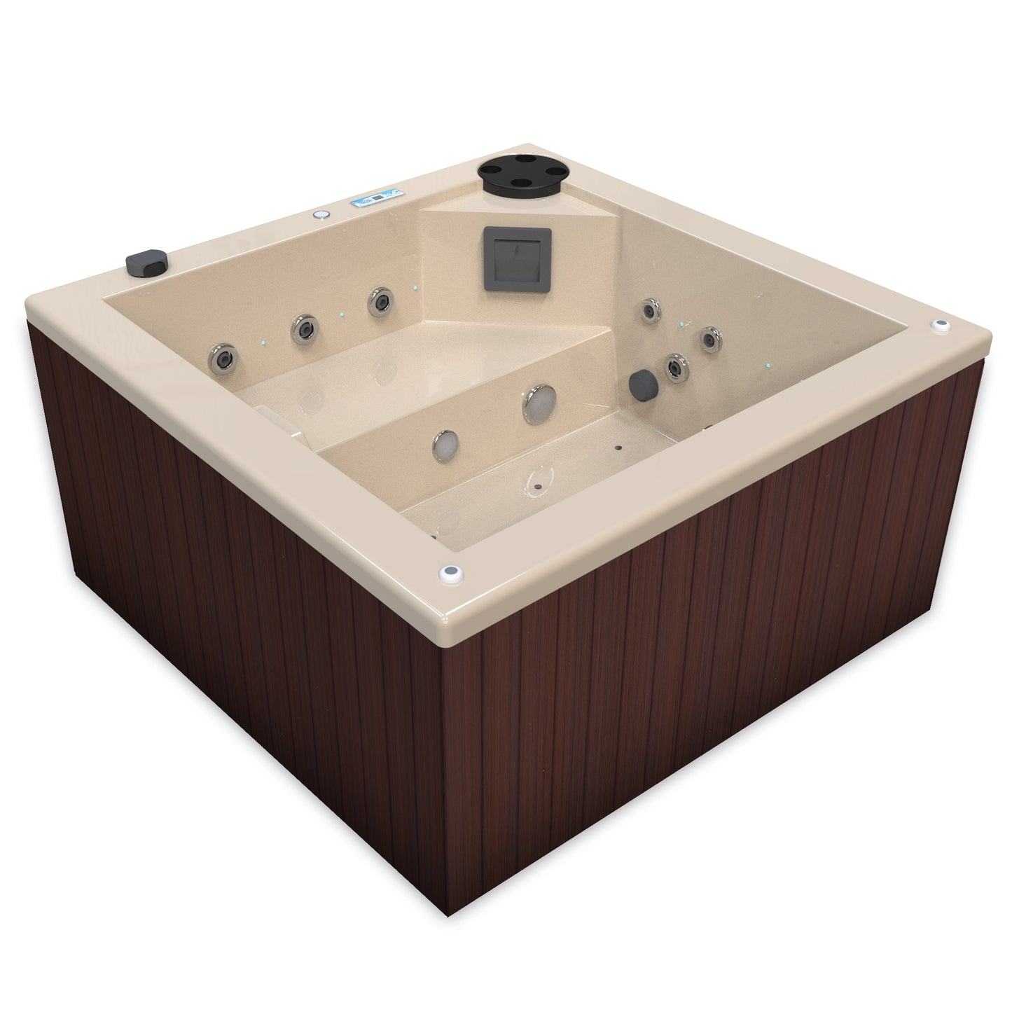 Jacuzzi 2 Adultos + 1 niño, lujo compacto para relajación diaria | Spa FIJI