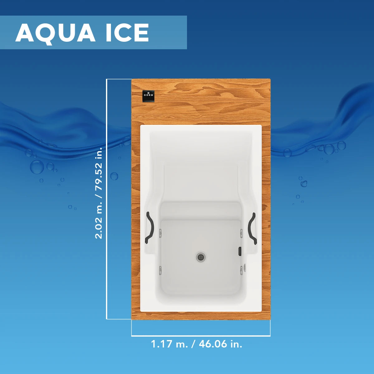 Medidas y dimensiones del sistema de crioterapia Aqua-Ice TotalSpa