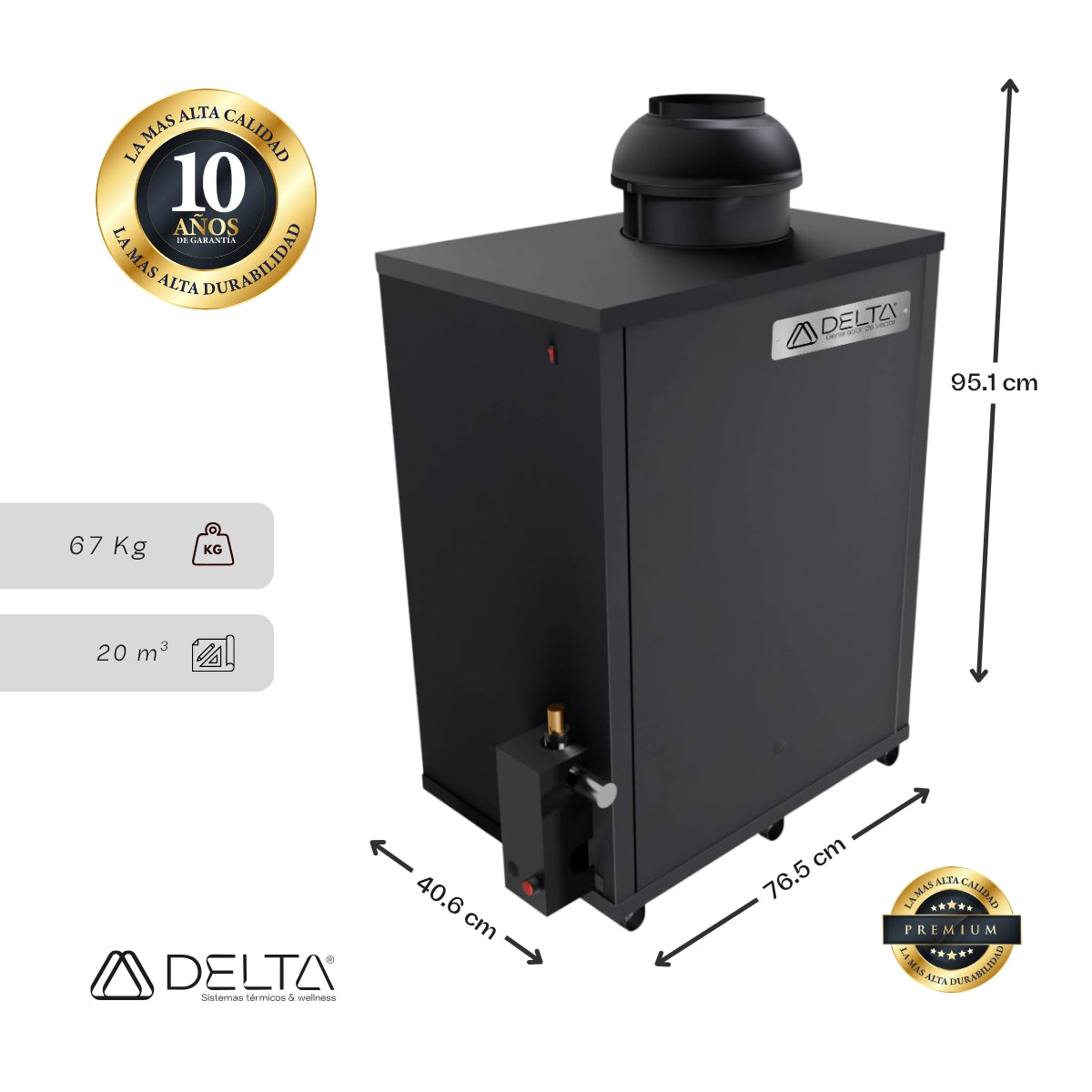 Generador de Vapor DELTA V20 | Tecnología y Bienestar para Baños de Vapor