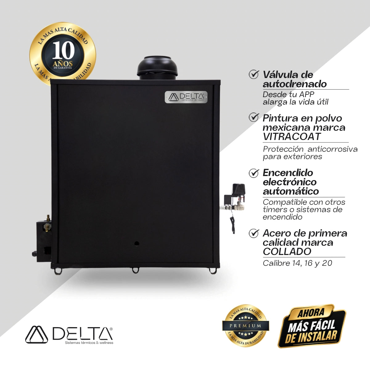 Generador de Vapor DELTA V40 | Tecnología y Bienestar para Baños de Vapor