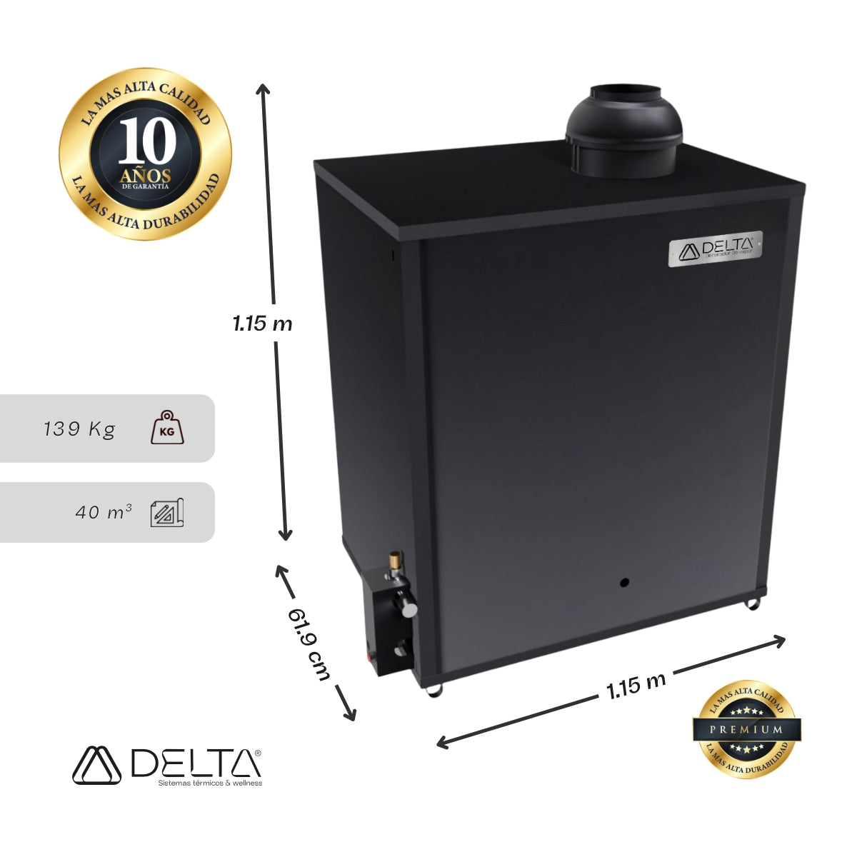 Generador de Vapor DELTA V40 | Tecnología y Bienestar para Baños de Vapor