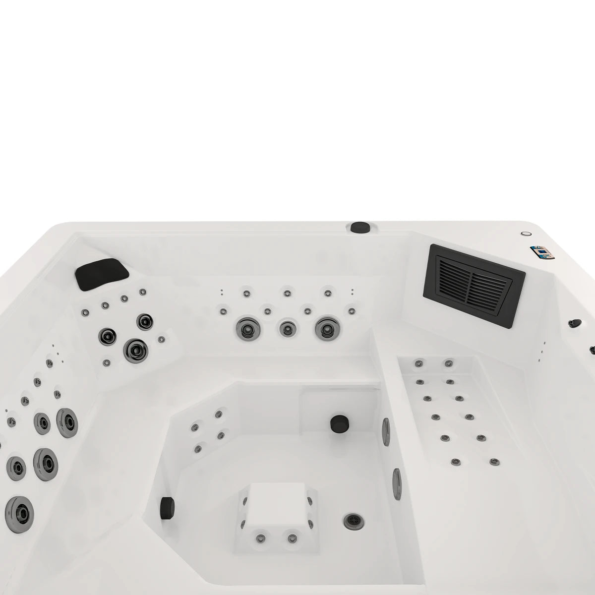 detalle de los jets de hidromasaje del spa bellagio, múltiples jets ergonómicos para masaje terapéutico