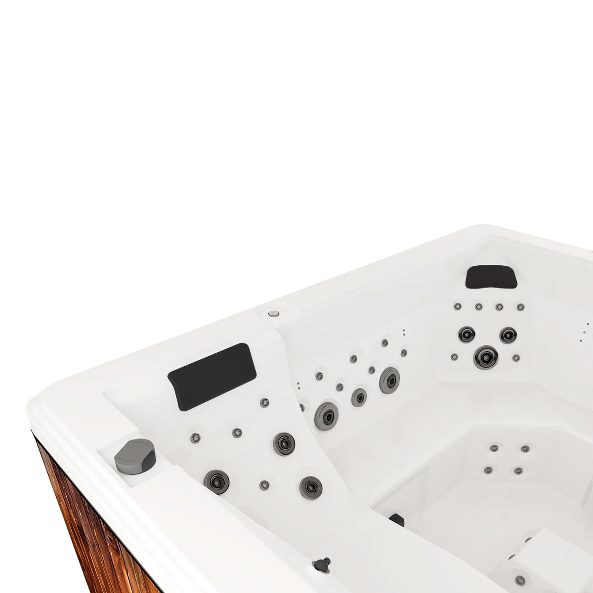 detalle de los jets de hidromasaje del spa bellagio, múltiples jets ergonómicos para masaje terapéutico