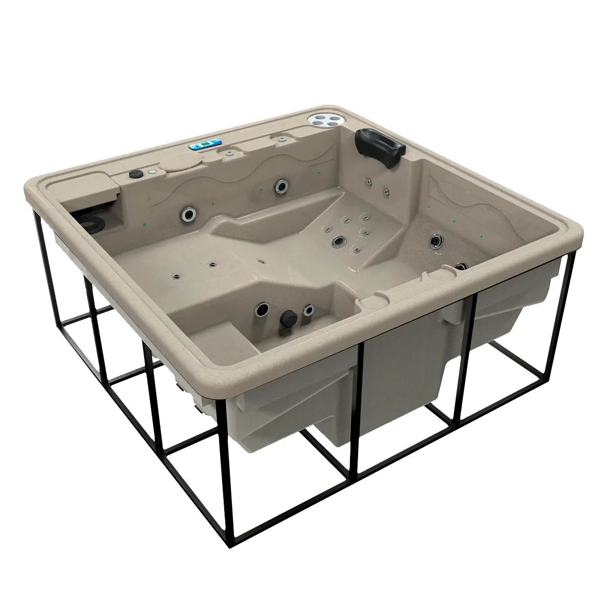 Jacuzzi 3 adultos 1 niño, tecnología y relajación avanzada | Spa DUBAI