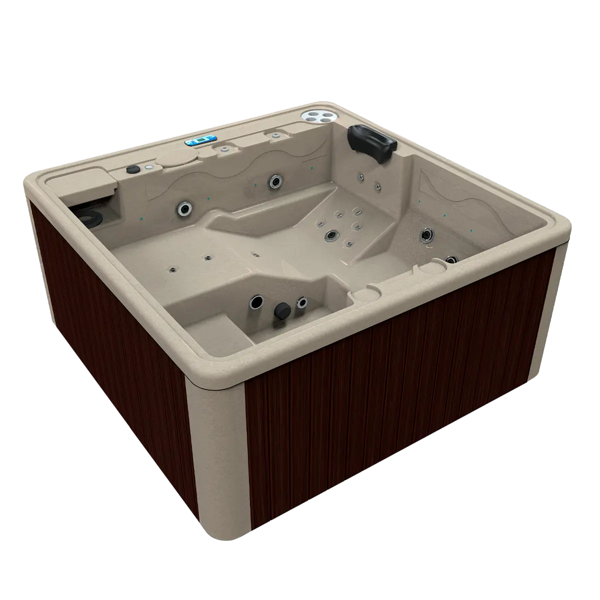 Jacuzzi 3 adultos 1 niño, tecnología y relajación avanzada | Spa DUBAI