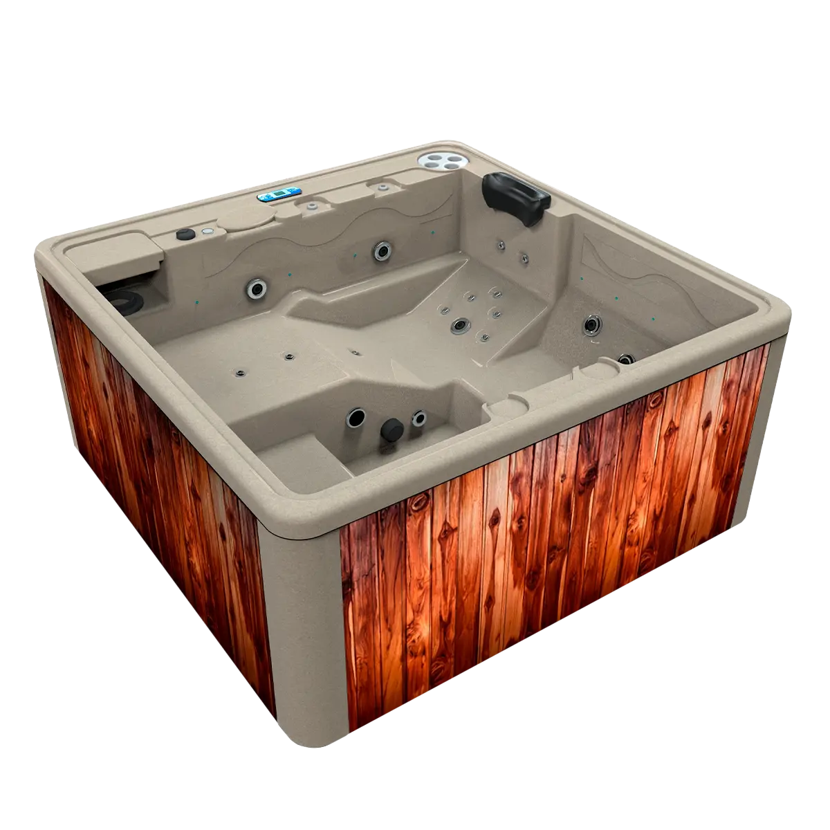 Jacuzzi 3 adultos 1 niño, tecnología y relajación avanzada | Spa DUBAI