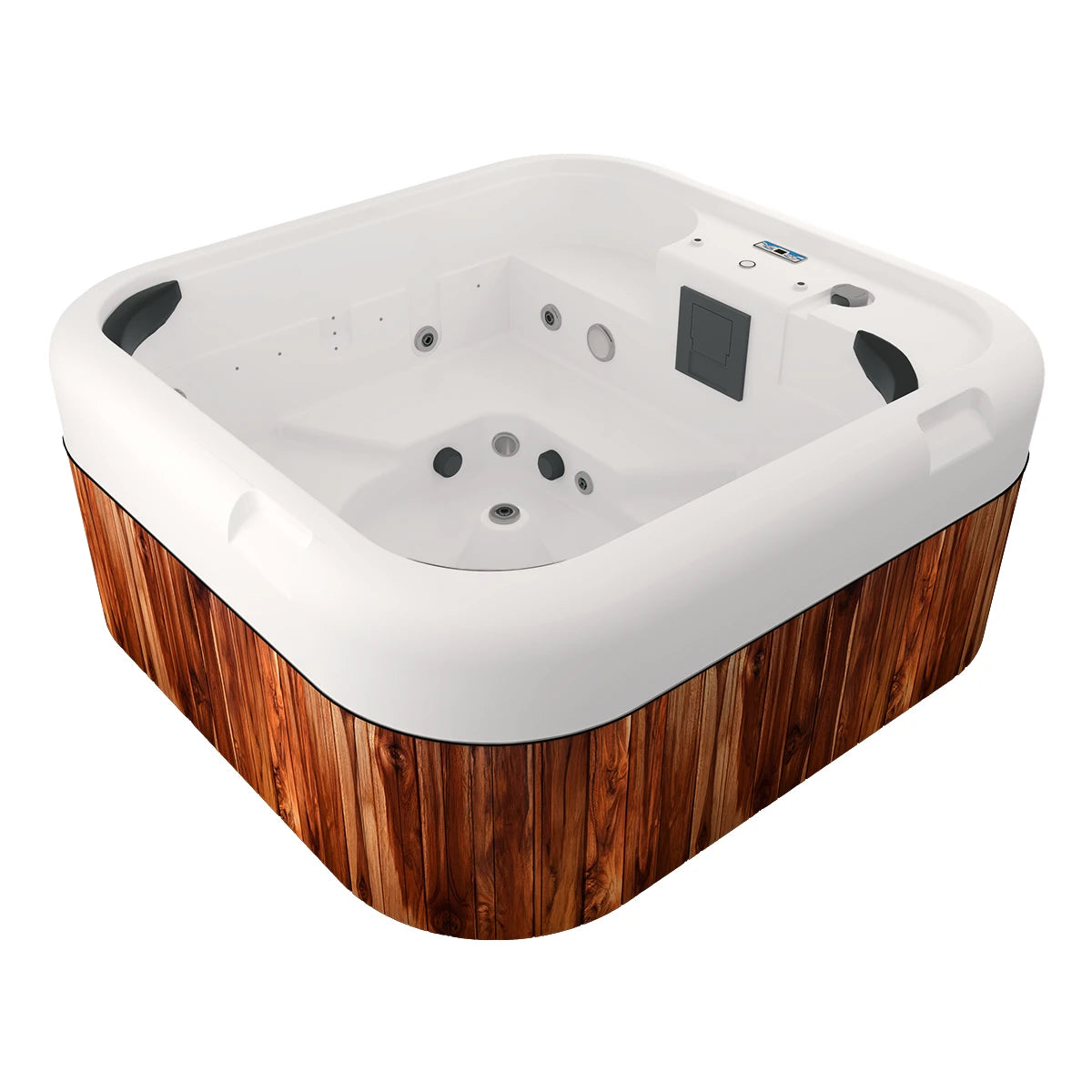 jacuzzi spa HEAVEN para 5 adultos y 1 niño, sistema de hidromasaje premium con diseño elegante, ideal para terrazas, jardines o patios residenciales