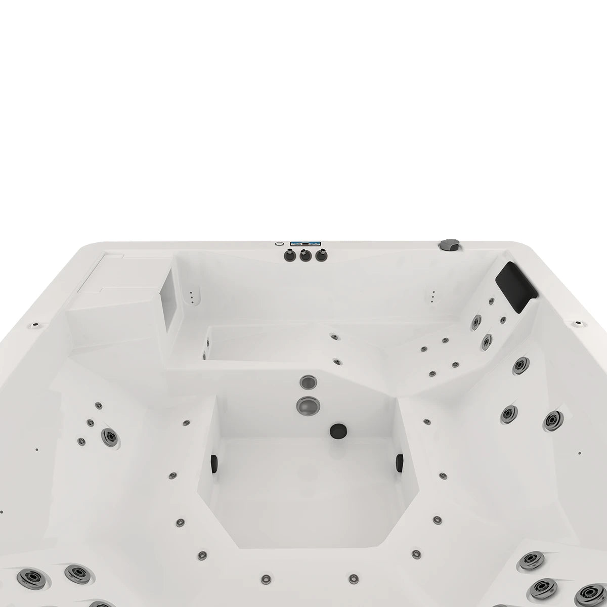 jets de masaje del spa JUMBO, combinación de jets intensos y relajantes, ideal para grupos familiares o uso compartido
