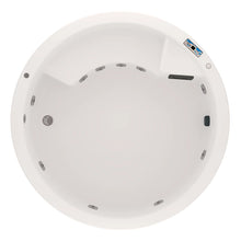 vista superior del spa NEPTUNO para 2 personas, jacuzzi redondo con sistema de masaje y asientos integrados
