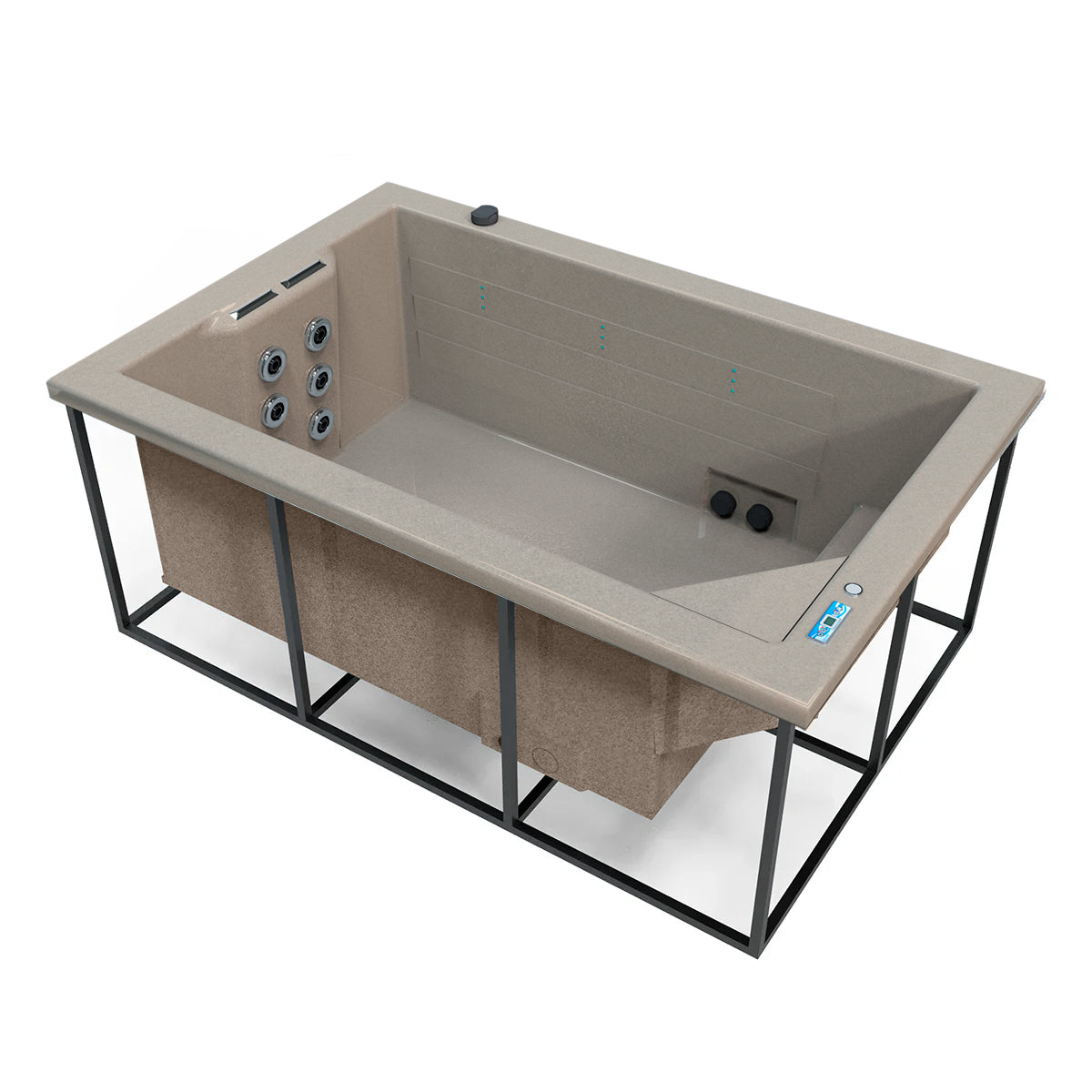 Jacuzzi exterior 5 adultos y diseño compacto con cubierta | Spa OASIS